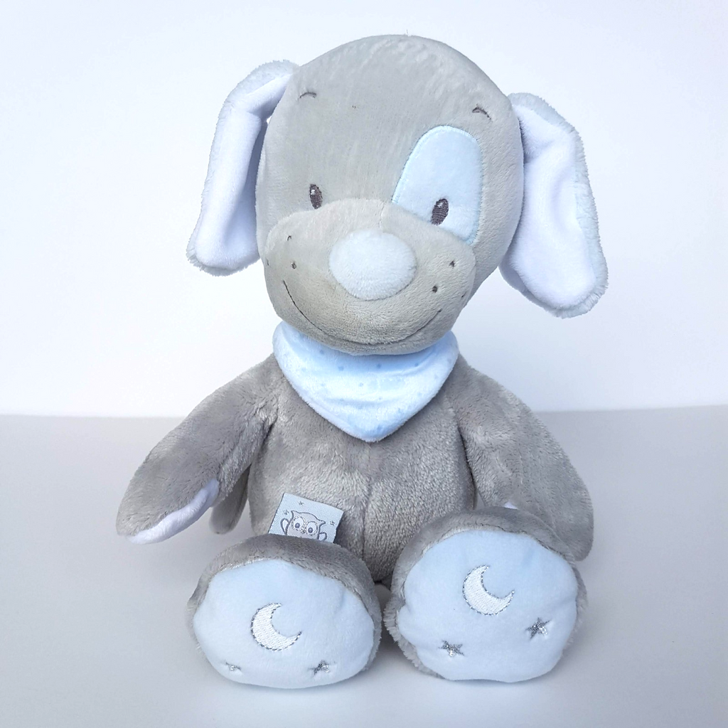 Nattou Plush DOG MUSIC BOX Lovey Comforter Sleep Stuffed Animal Soft Toy Blue0