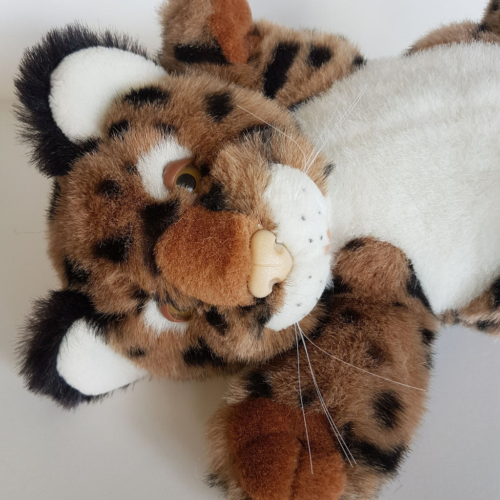RARE Vintage CHEETAH LEOPARD WILD CAT CUB Plush Soft Toy Stuffed Animal Jungle3