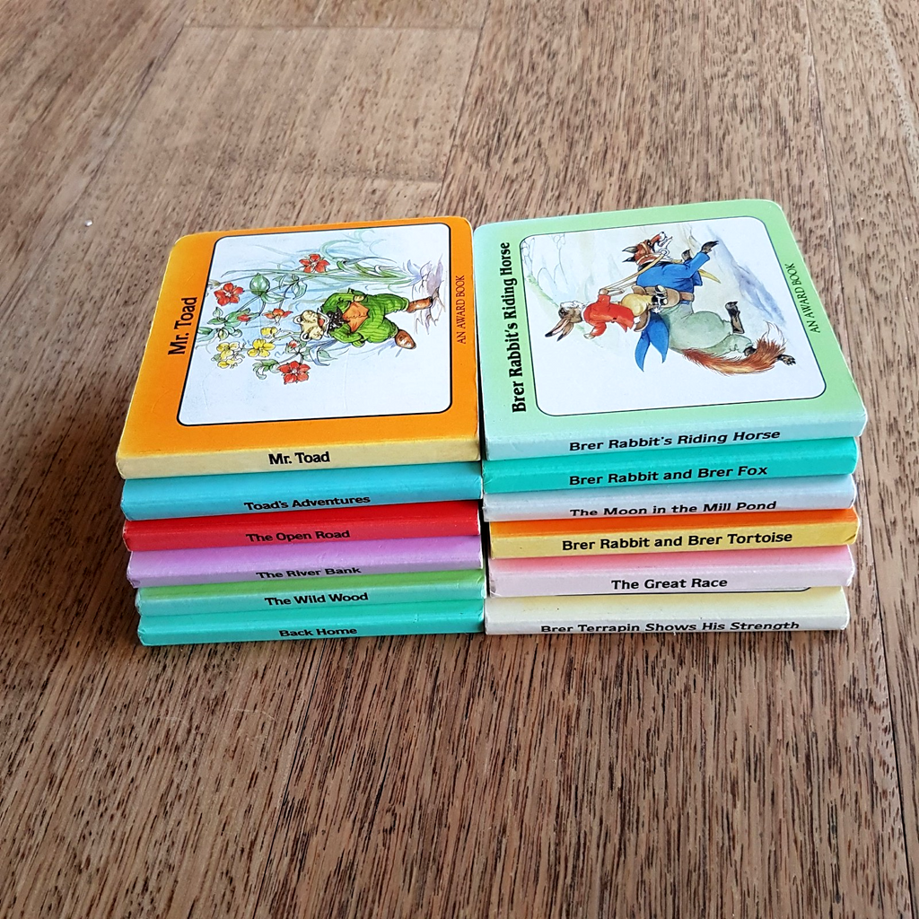 Vintage WIND IN THE WILLOWS & BRER RABBIT Book Lot Childrens Bundle Board 198814
