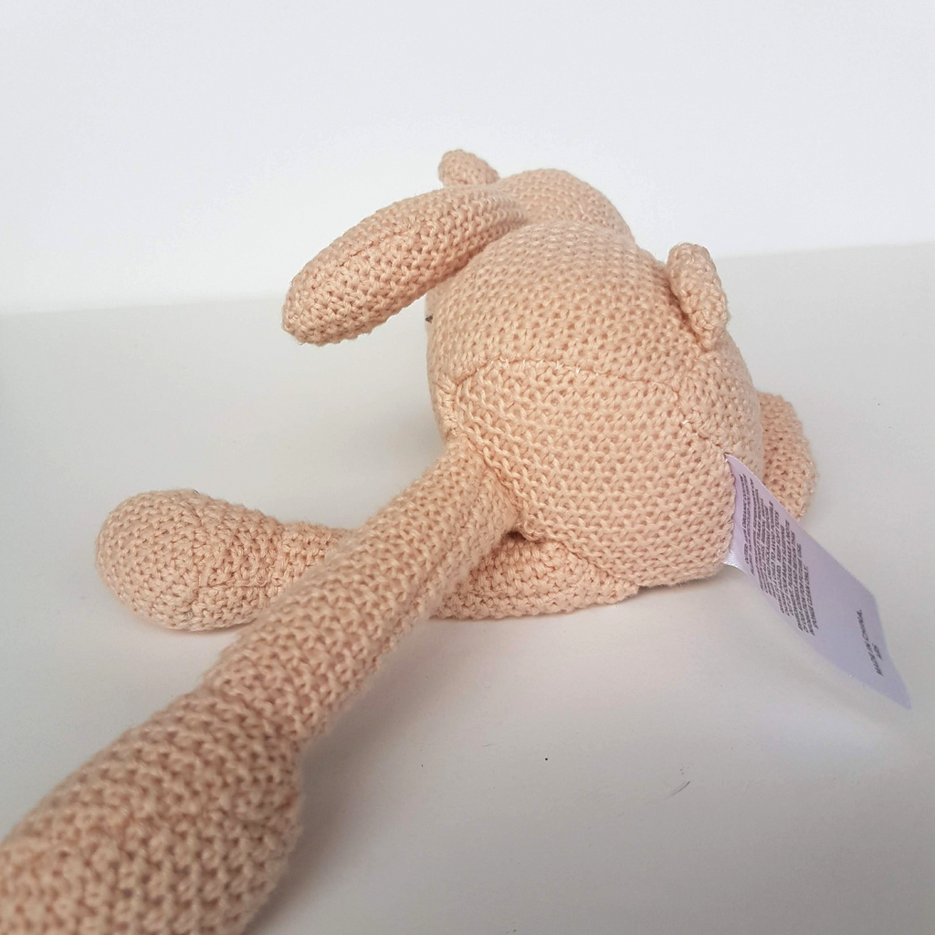 Baby Sheridan KNITTED BEAR RATTLE Lovey Pink Comforter Plush Soft Toy Animal9