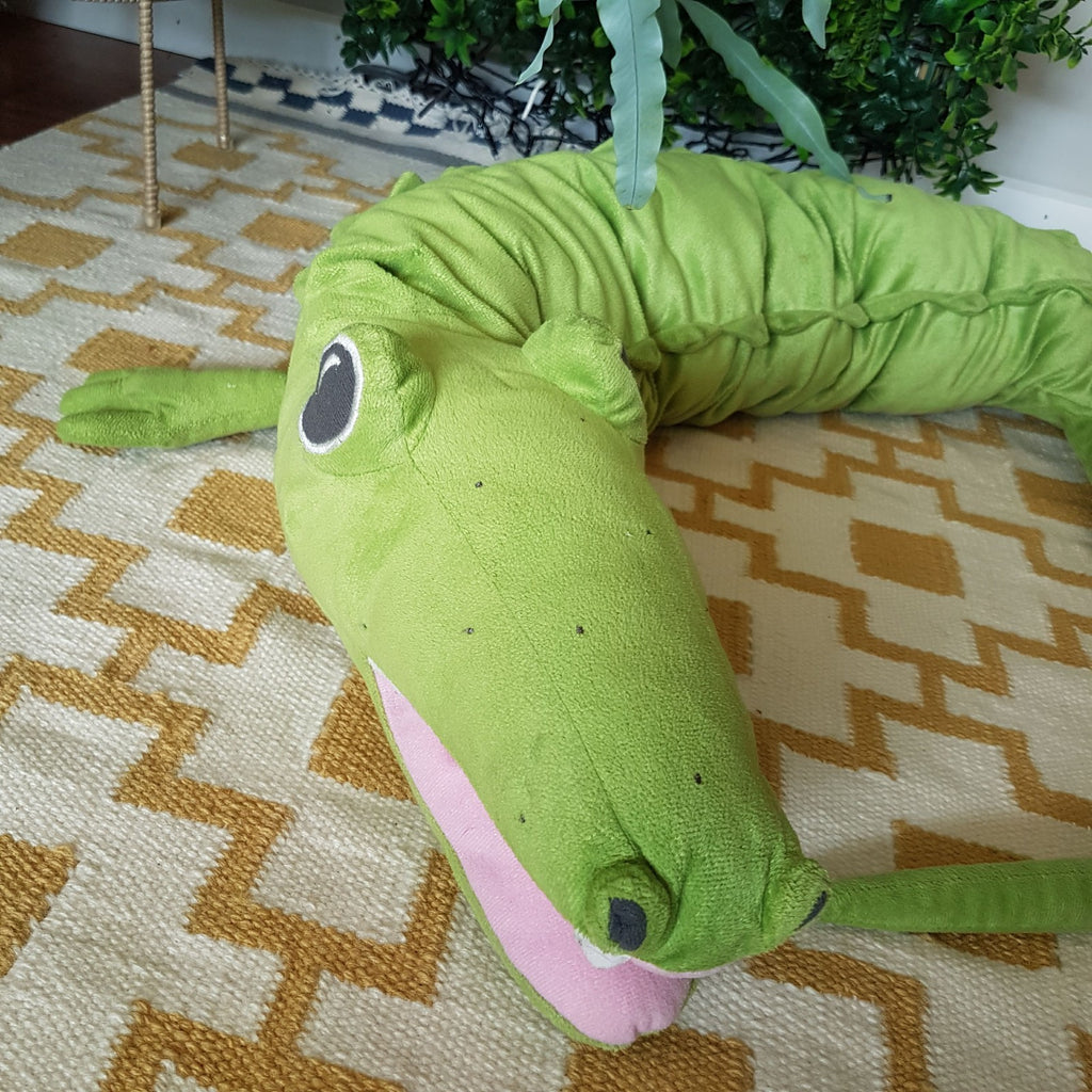 Ikea LARGE CROCODILE 167cm long Alligator Plush Green Soft Toy Stuffed Animal3