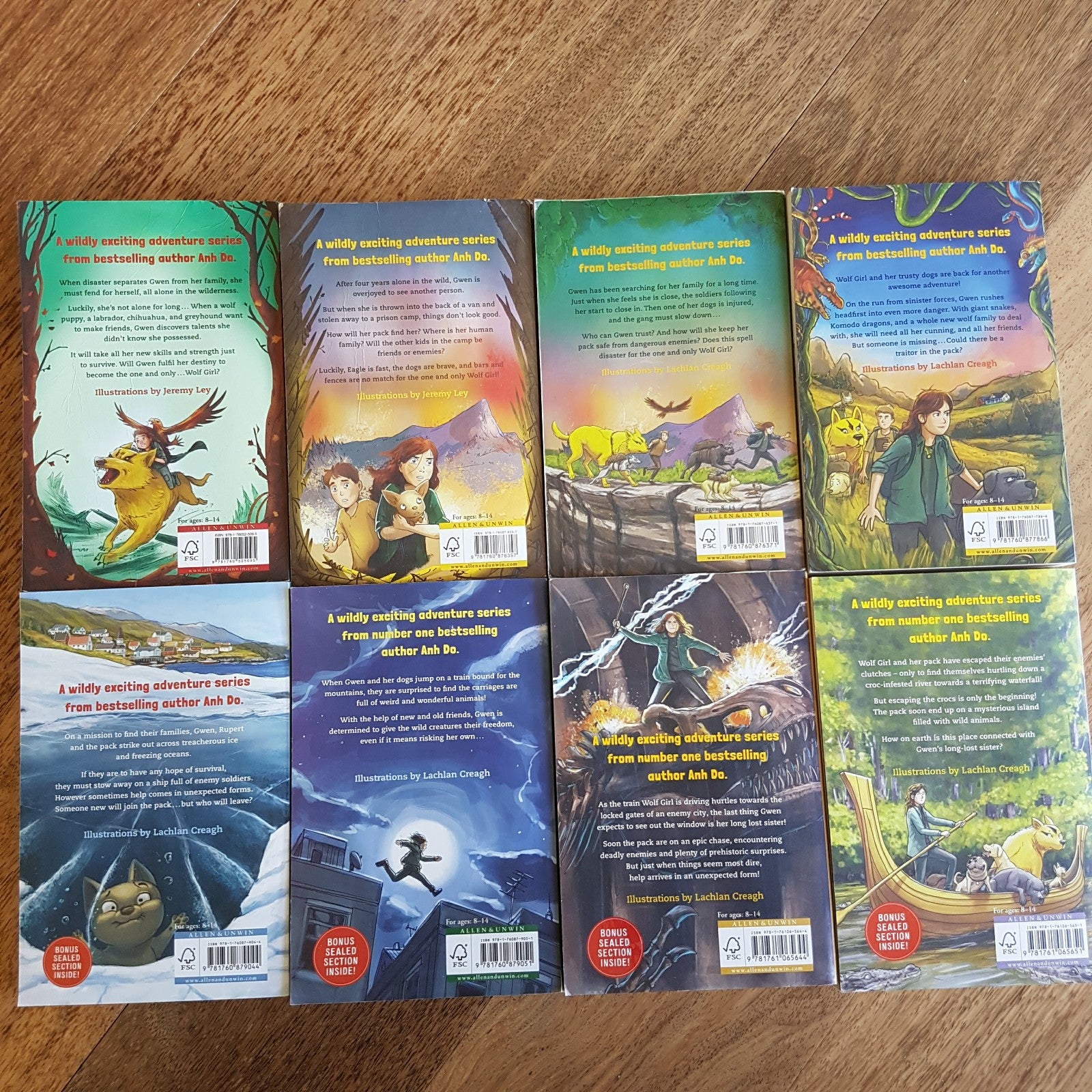 Anh Do WOLF GIRL 1 8 Fantasy Book Bundle Lot Kids Paperback Illustrated Novel11