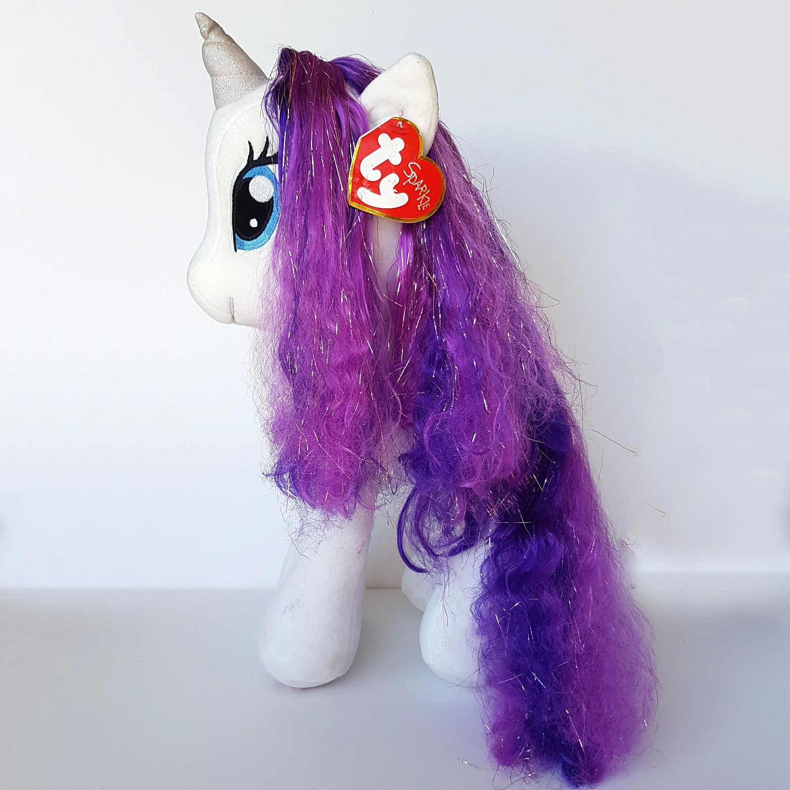 TY My Little Pony RARITY SPARKLE Large Plush 17” Stuffed Animal Soft Toy 20160
