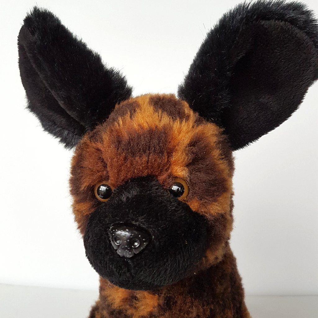 AFRICAN WILD DOG Plush PAINTED WOLF Hyena  27cm Stuffed Animal Soft Toy Safari5