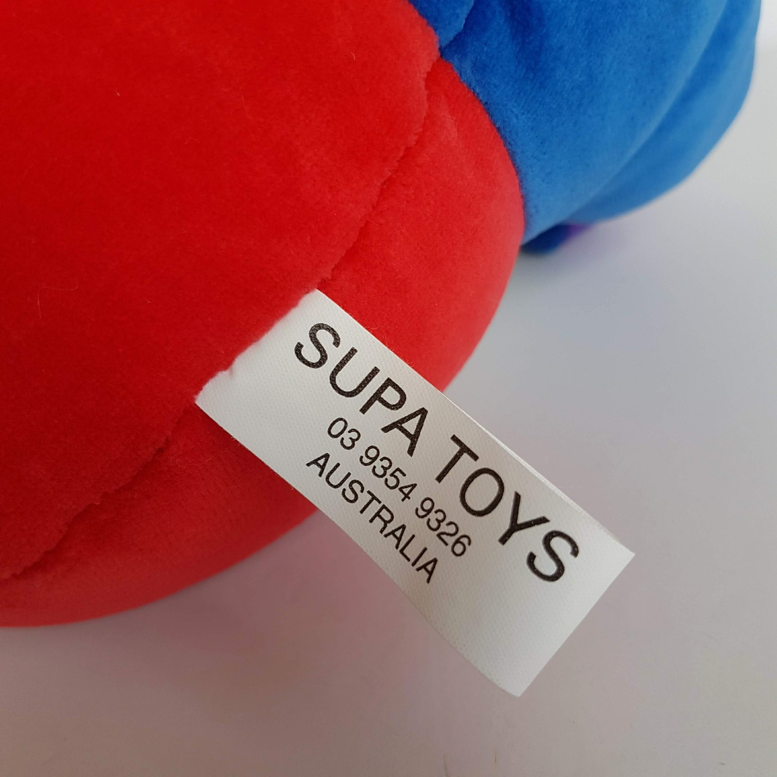 Supa Toys VELOUR TEDDY BEAR Colour block Soft Toy Stuffed Animal Bright Colour9