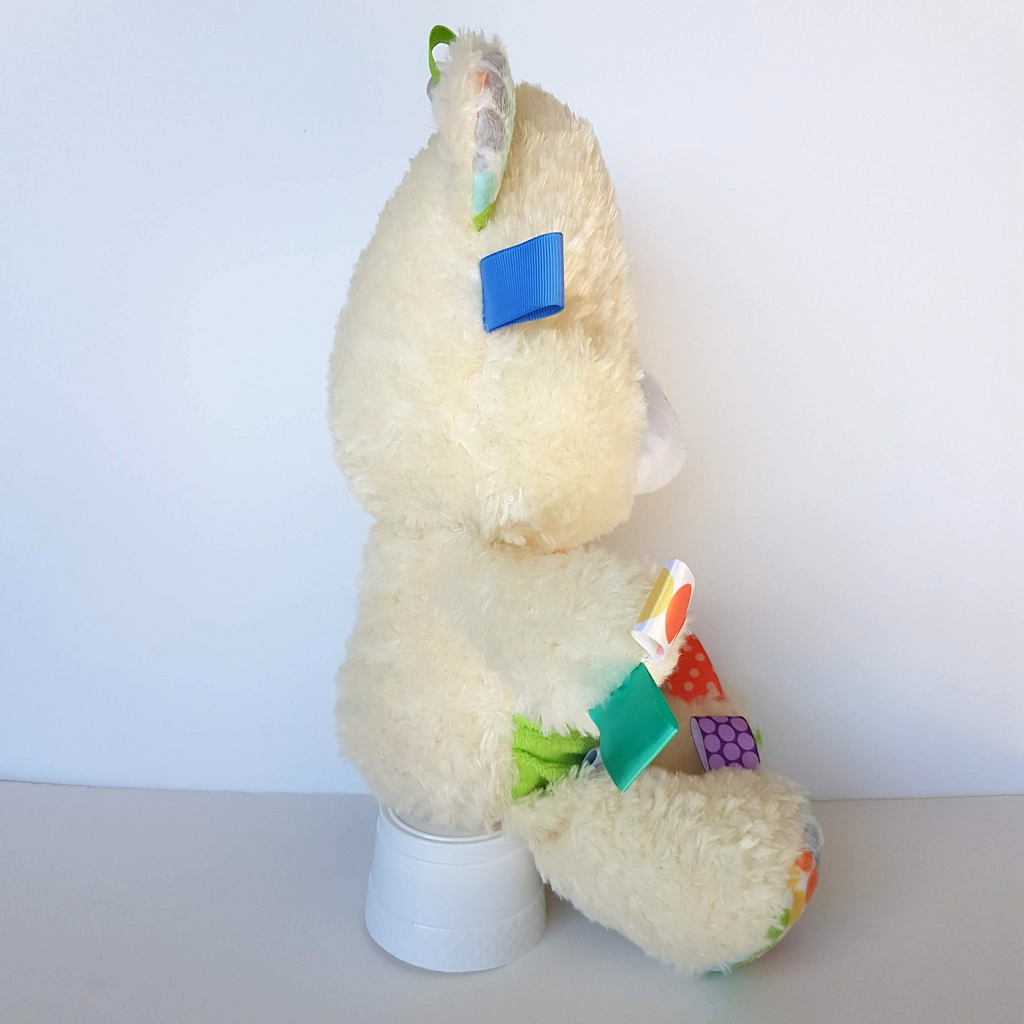 SNUGGLE & PLAY TAGGIES Bear 35cm Plush Rattle Bright Start Soft Toy Lovey Toy11