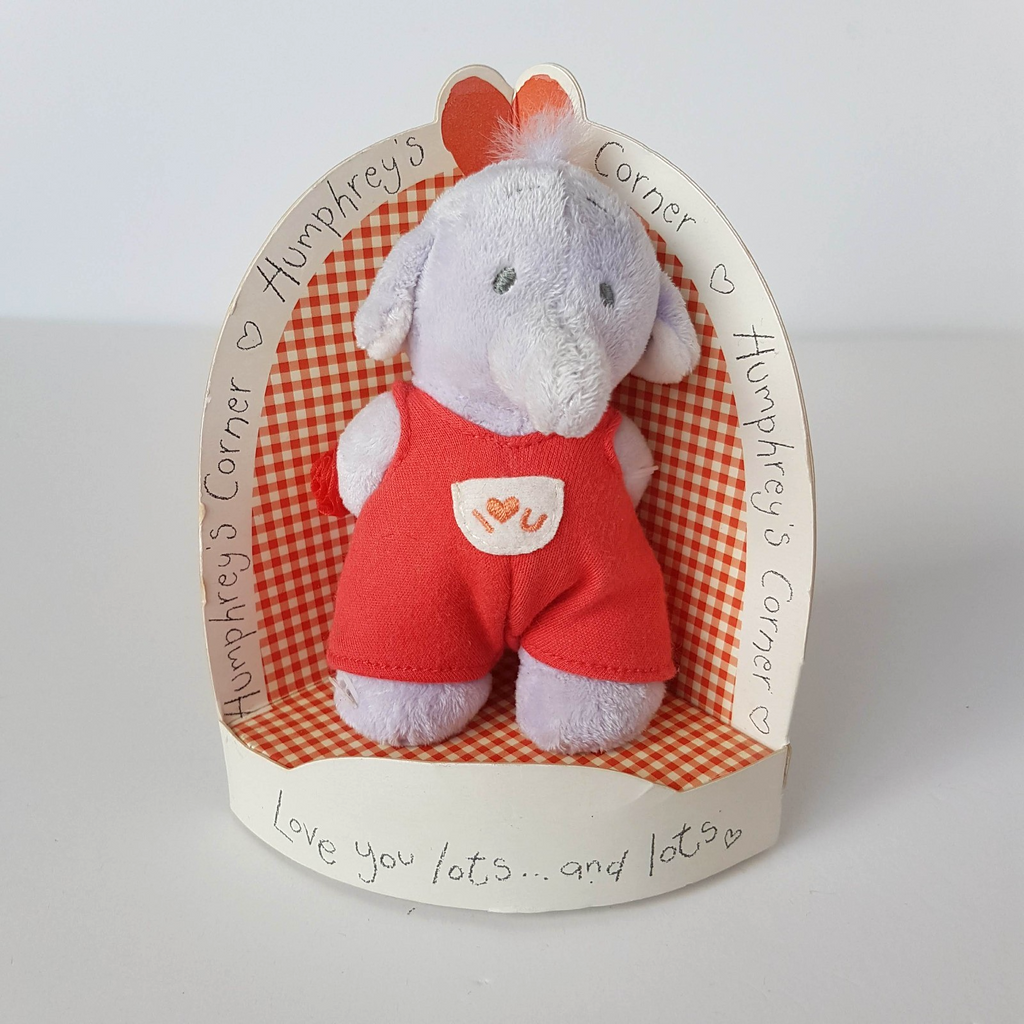 Humphrey's Corner BABY JACK Elephant Dungarees I Love You Hearts Plush Soft Toy0