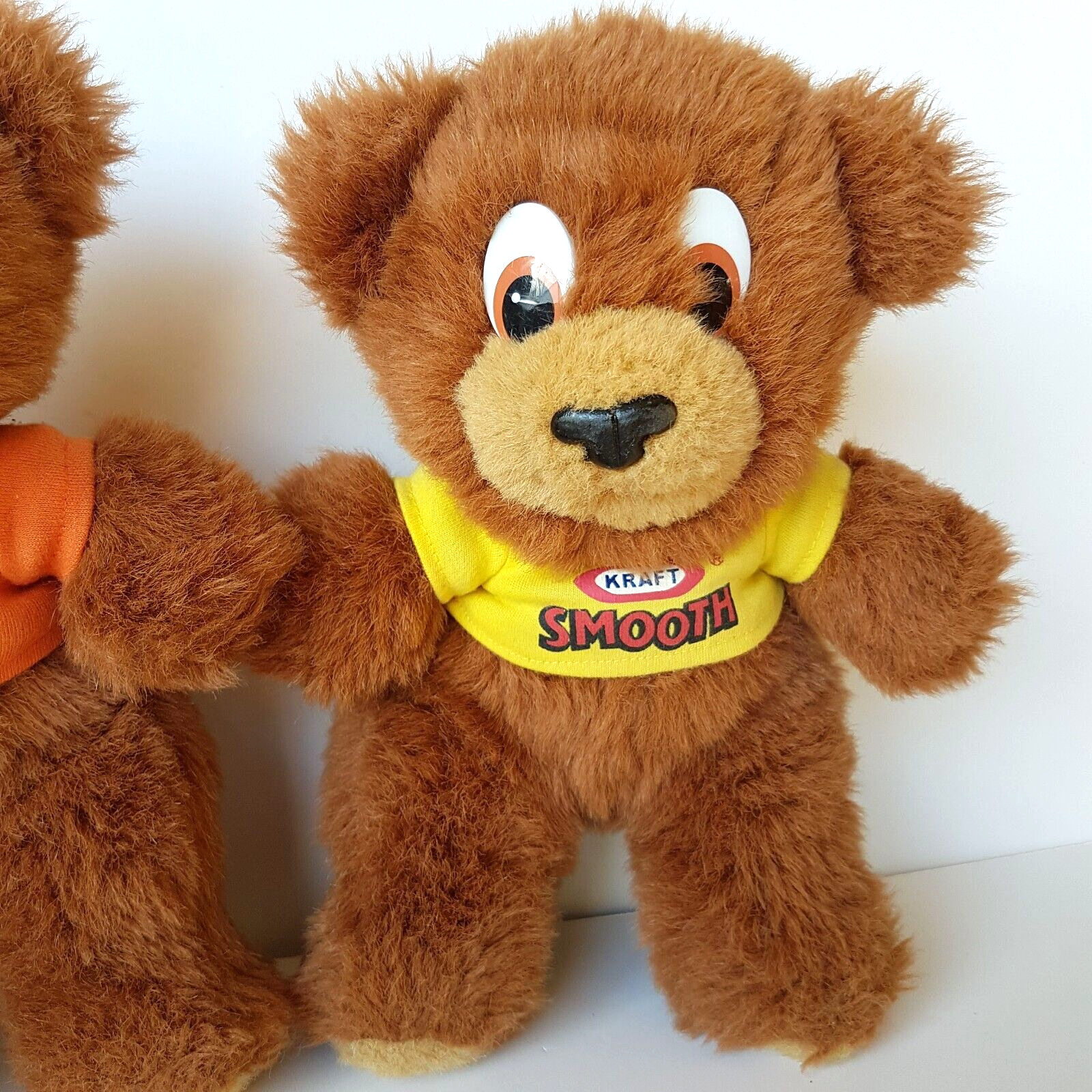Vintage KRAFT Peanut Butter CRUNCHY & SMOOTH Plush Food Advertising Soft Toy1