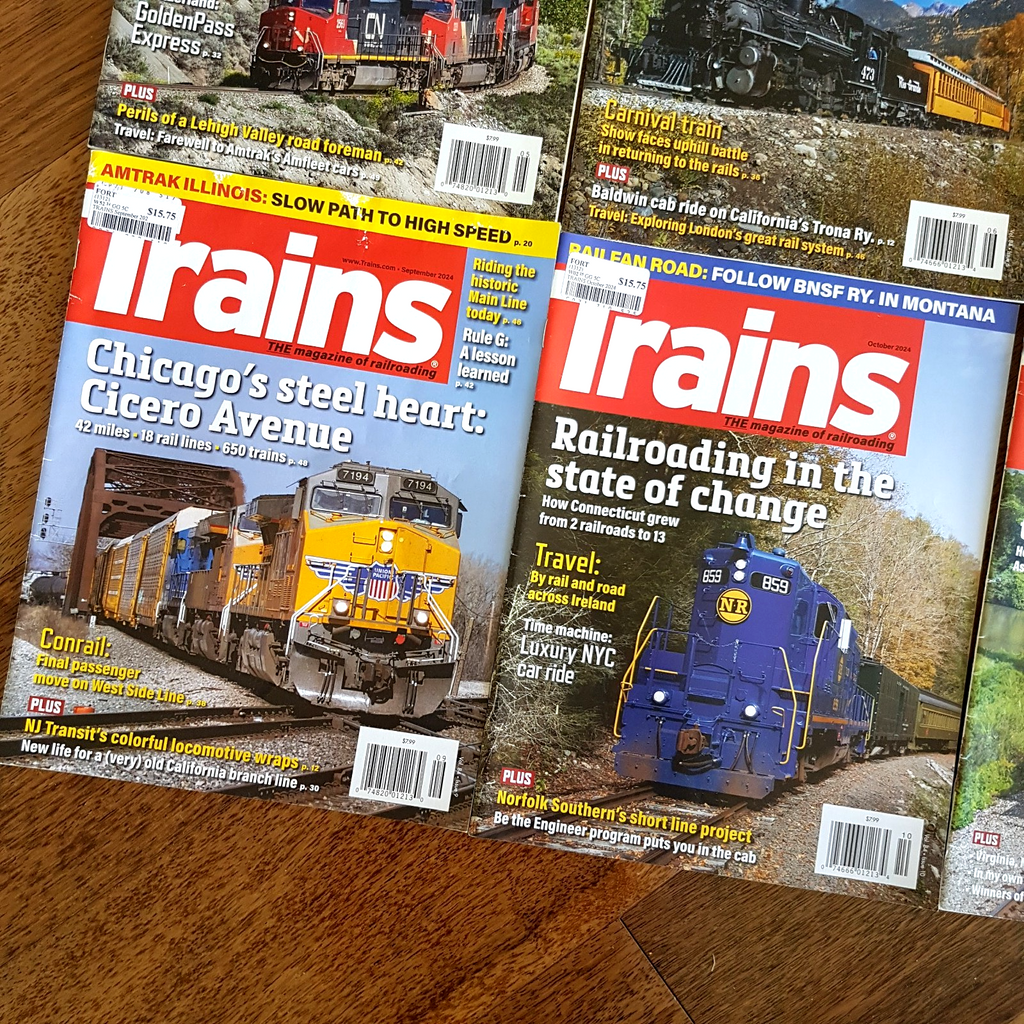 TRAINS MAGAZINE Jan   Dec 2024 Bundle Lot Locomotive Steam Diesel Series Edition5
