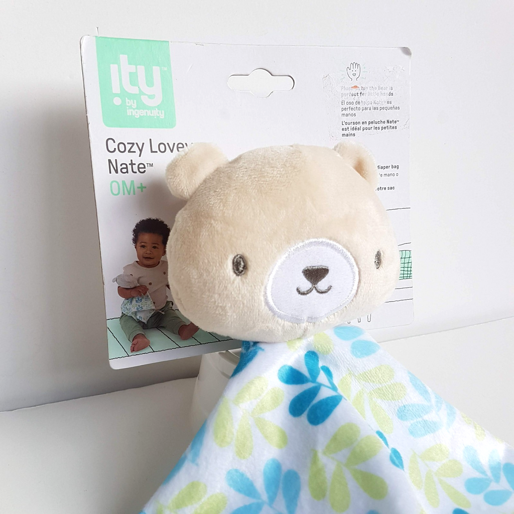 ity Ingenuity NATE BEAR Lovey Security Blanket Comforter Plush Sleep Soft Toy1