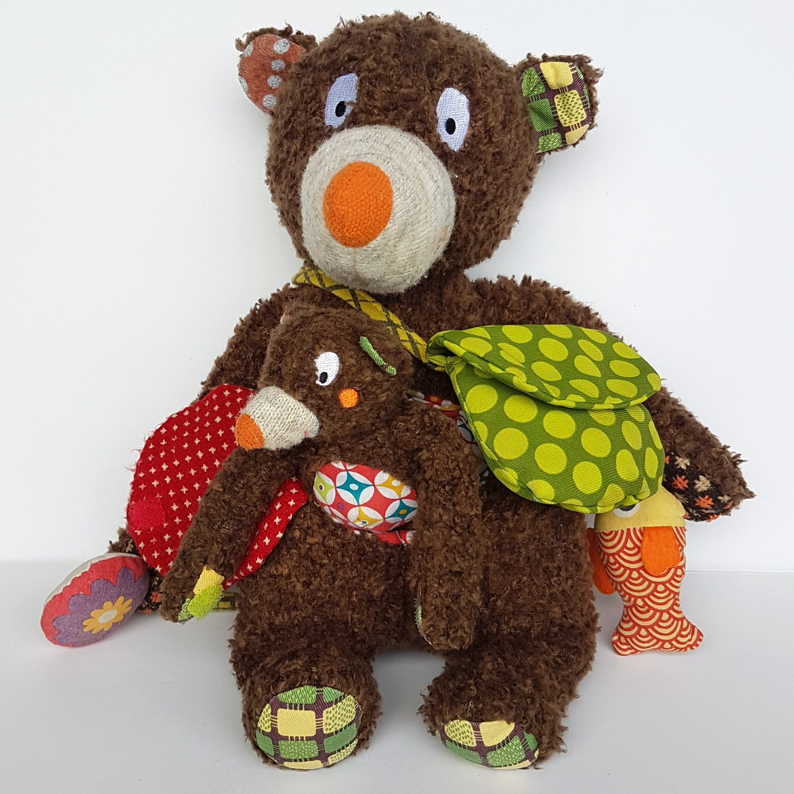Ebulobo MUM & BABY BEAR Activity 37cm Plush Stuffed Animal Soft Toy Crinkle0