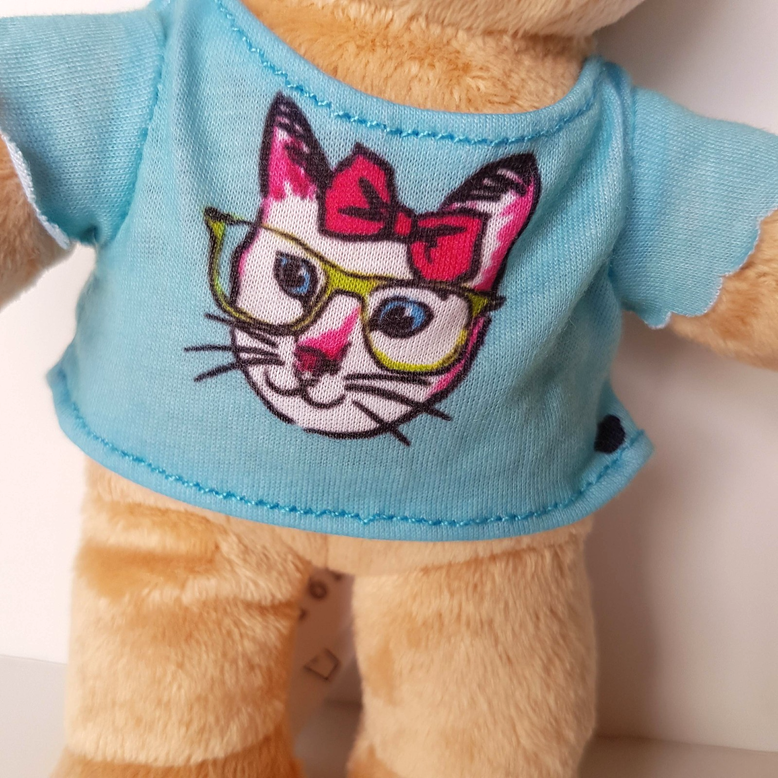 Build A Bear BUDDY SMALLFRY Teddy 19cm Cat T Shirt Stuffed Animal HEART inside2