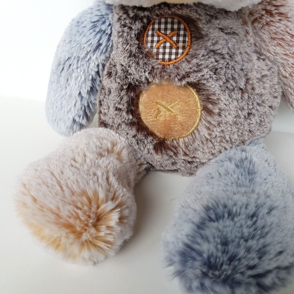 Korimco BUTTONS TEDDY BEAR Plush 27cm Stuffed Animal Soft Toy Frosted Fur Cute5