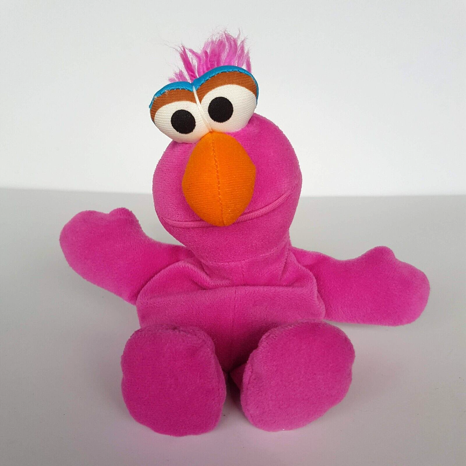 Vintage Sesame Street TELLY MONSTER Tyco Plush 1997 Bean Bag Soft Toy Character0
