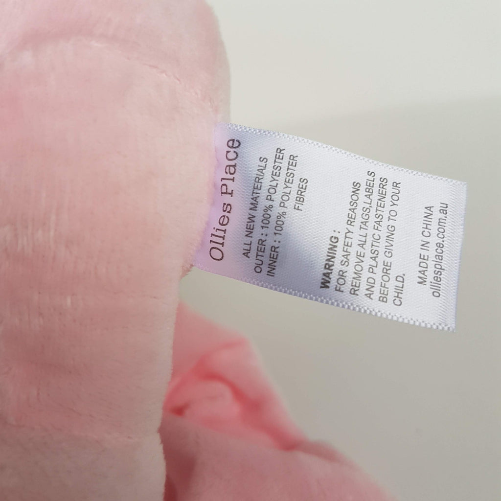 Ollies Place PINK BEAR Lovey Plush Baby Comforter Security Blanket Soft Toy Cute5