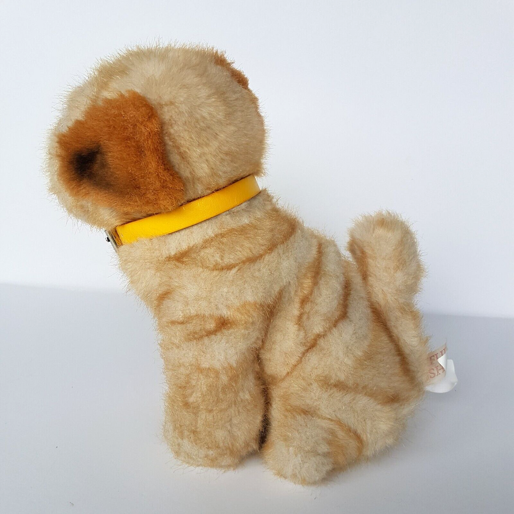 SHAR PEI Puppy DOG Playful Plush Stuffed Animal Small Soft Toy Cute Pet Collar7