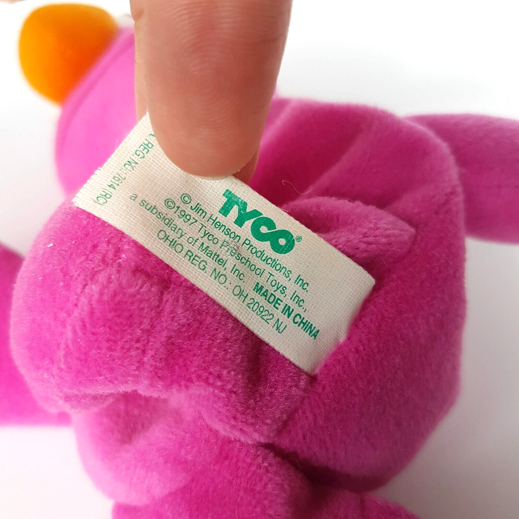 Vintage Sesame Street TELLY MONSTER Tyco Plush 1997 Bean Bag Soft Toy Character12