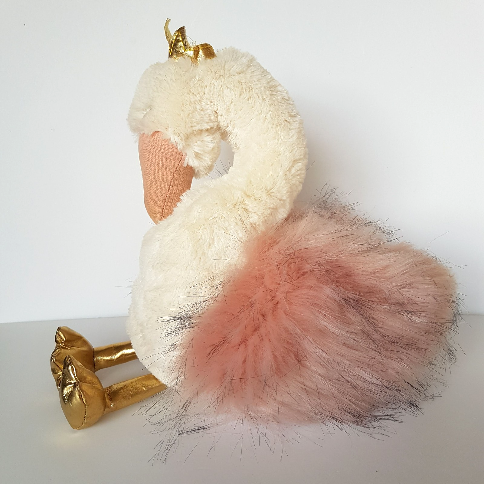 Adairs Kids PRINCESS SWAN Plush Toy 27cm Stuffed Animal Bird Crown Soft Toy7