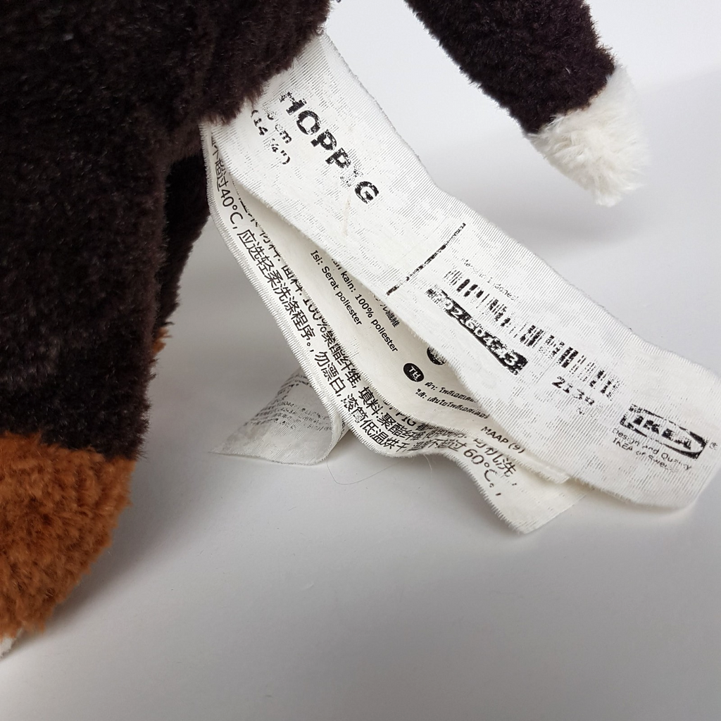 Ikea ST BERNARD DOG Puppy Plush 37cm Stuffed Animal Soft Toy HOPPIG Floppy EUC4