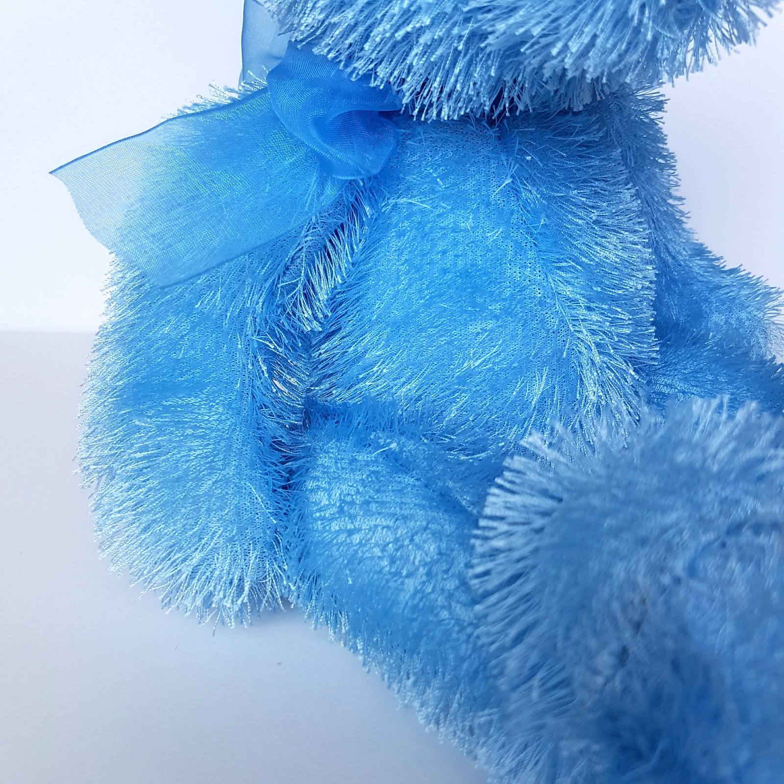 Soft Cuddles CANDY BLUE Teddy Bear 35cm Plush Soft Toy Stuffed Animal Bow Floppy2