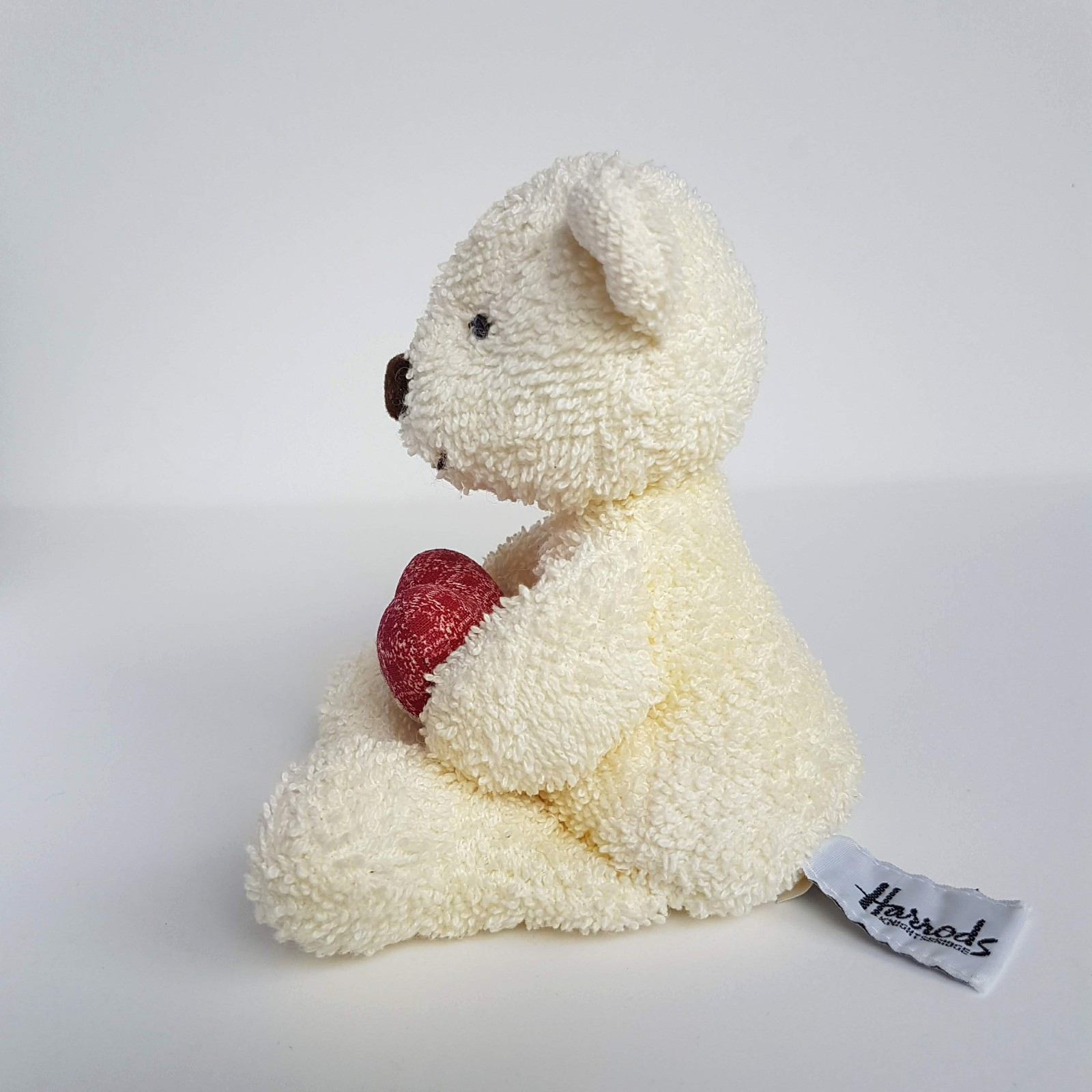 HARRODS HEART TEDDY BEAR 20cm Stuffed Animal Love Heart Soft Toy Cute Beanbag6