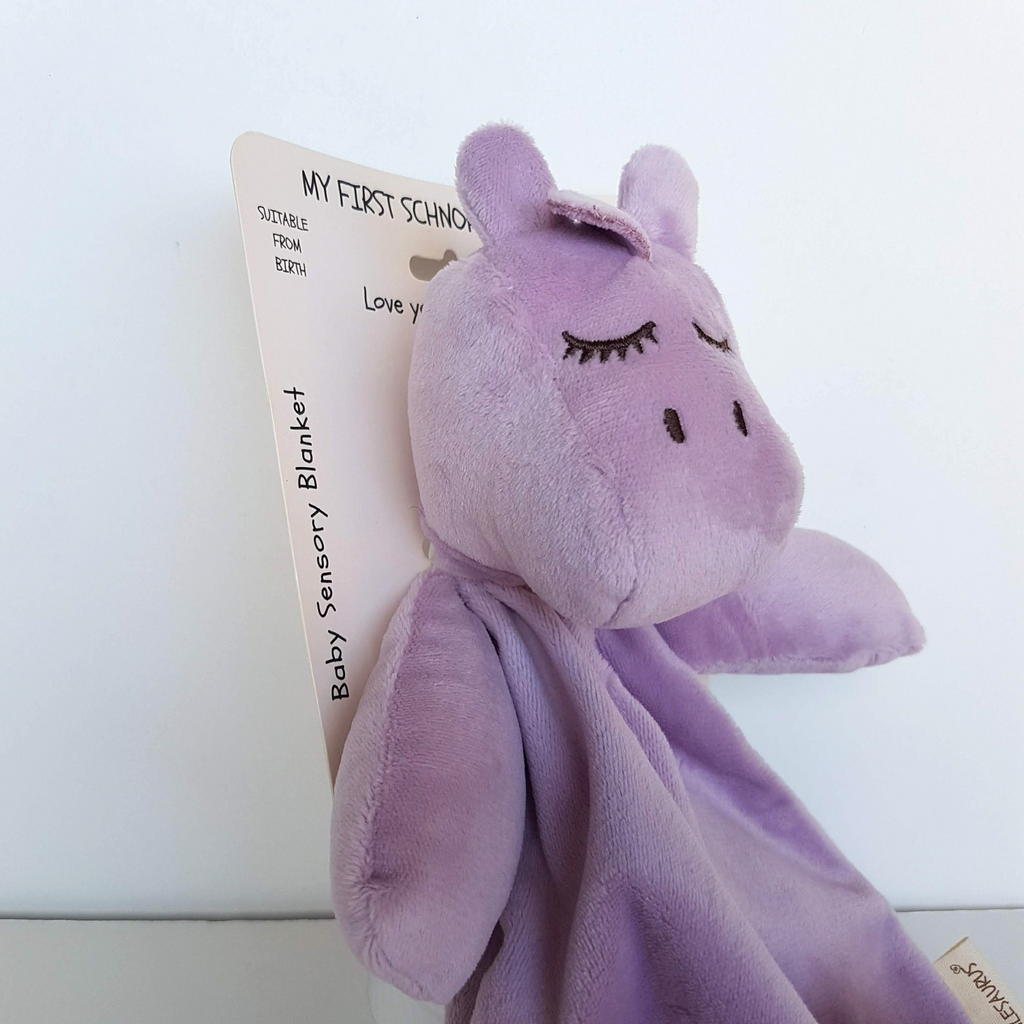 Baby Purple SCHNORGLESAURUS Dinosaur Lovey Comforter Security Blanket Soft Toy7