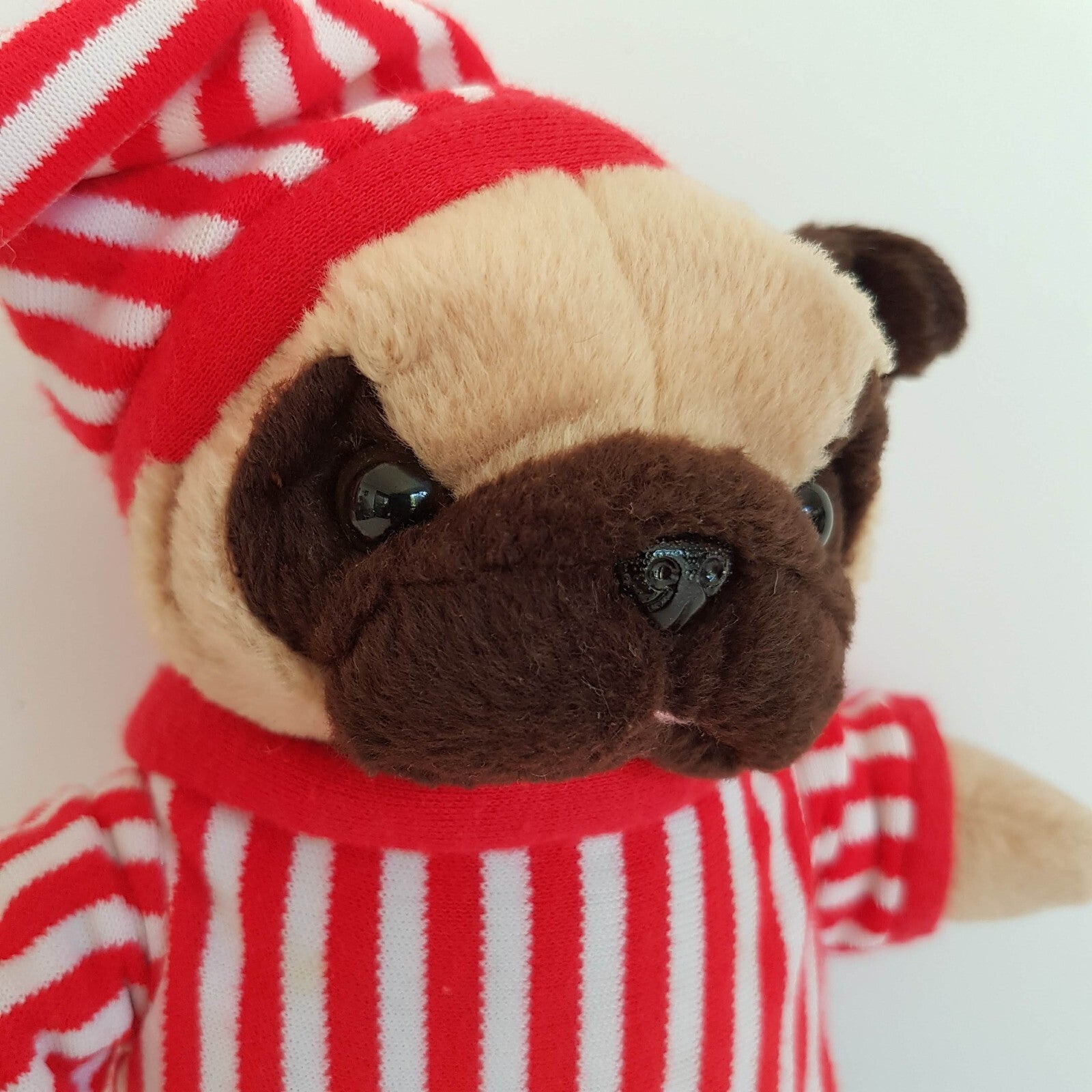 Bestever PUG PUPPY DOG Plush PYJAMAS 6” Stuffed Animal Pet Soft Toy NO SOUND1