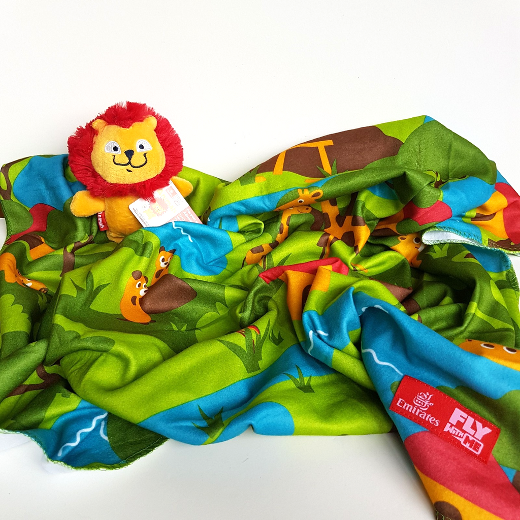 Emirates FLY WITH ME LION Plush Blanket TAG Kids Airline Stuffed Animal Soft Toy7