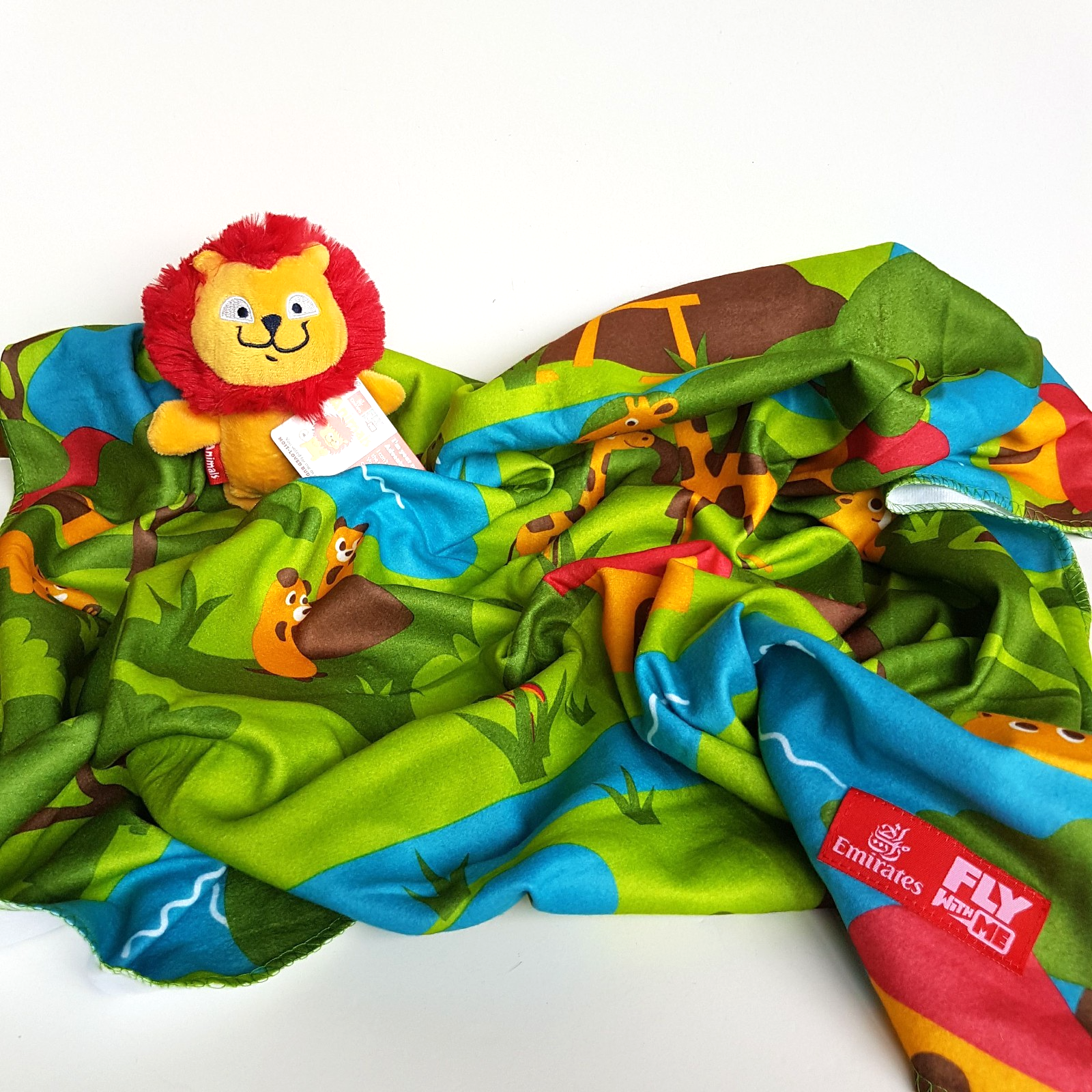 Emirates FLY WITH ME LION Plush Blanket TAG Kids Airline Stuffed Animal Soft Toy7