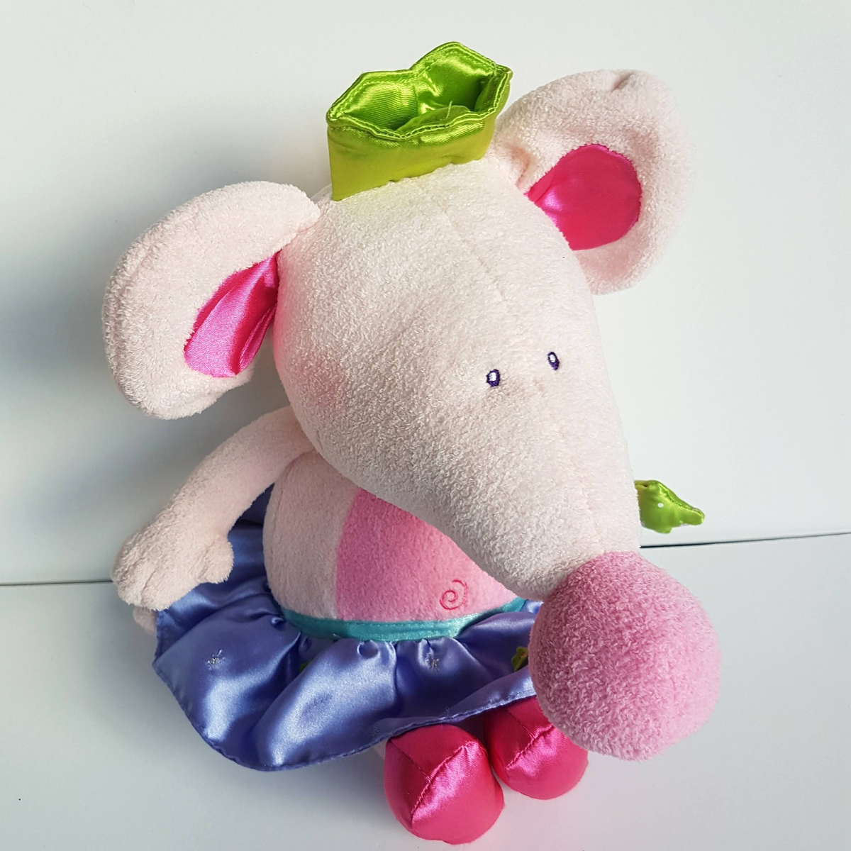 Playgro BALLERINA MOUSE Large Plush Rattle 38cm Soft Toy Stuffed Animal Cute Toy3