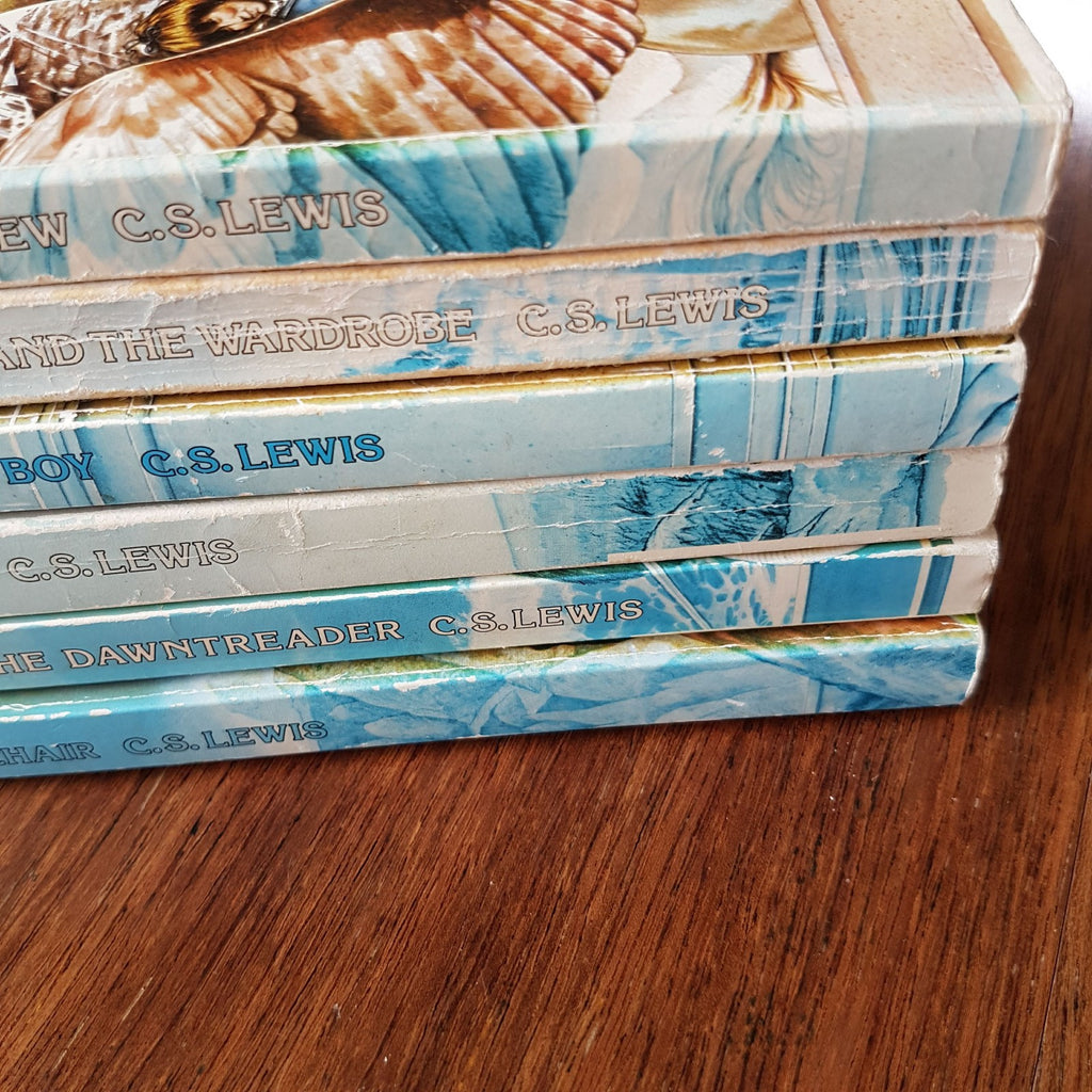 C.S Lewis NARNIA BOOK 1 6 Bundle Lion Witch Caspian Vintage Fiction Fantasy Lot10