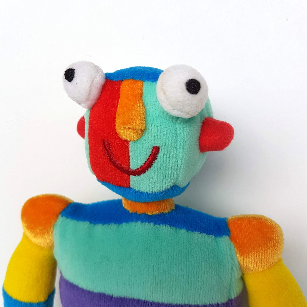 Lego Little Robots STRIPEY ROBOT Plush Velour 20cm Soft Toy Stripe Stuffed Toy3