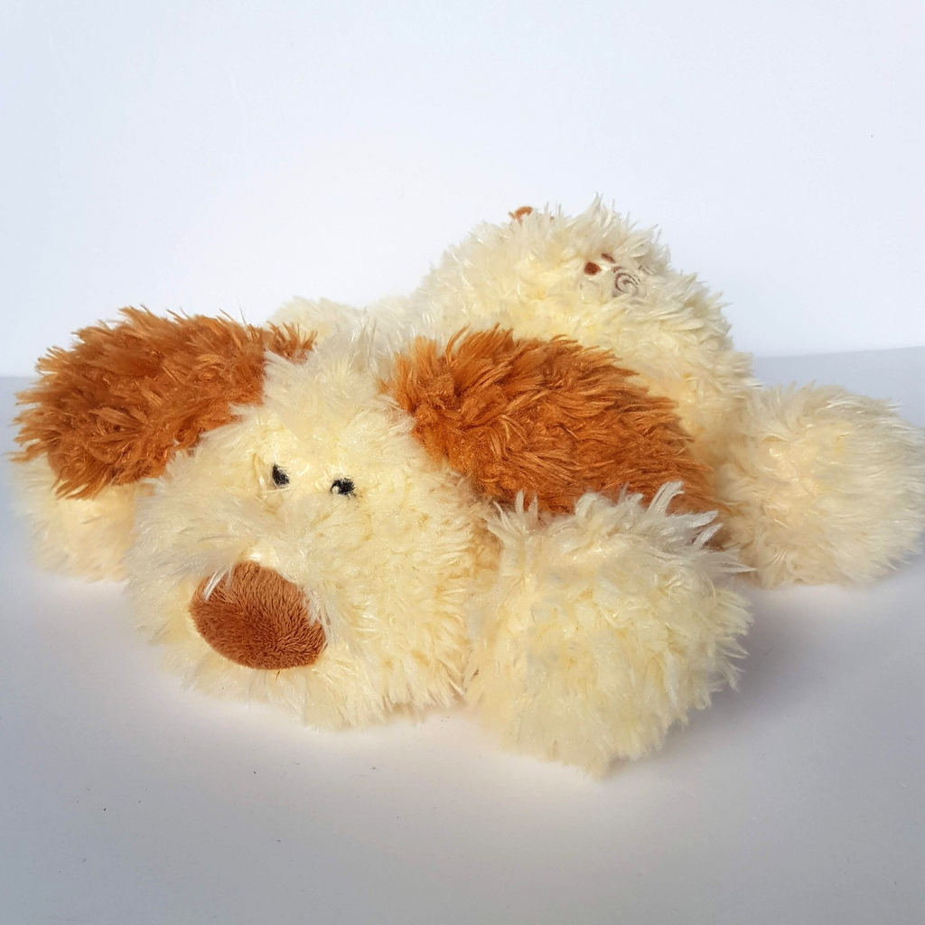 Floppy CREAM CARAMEL DOG Plush Hug Fun Puppy Stuffed Animal Soft Toy Cuddly0