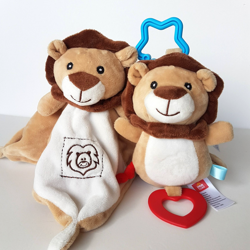 Little Town LION Baby Lovey SET Plush Security Blanket Comforter Sleep Soft Toy1