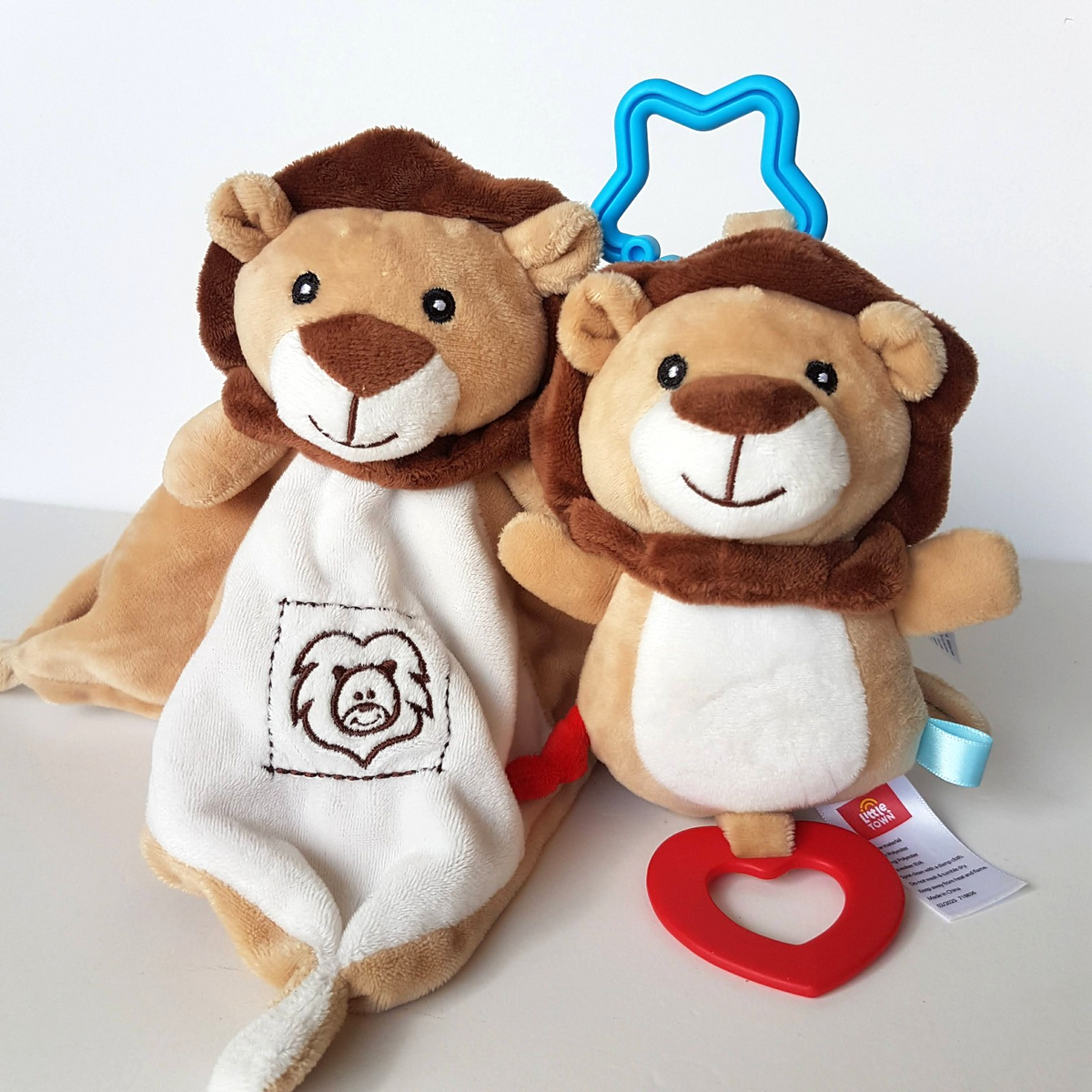 Little Town LION Baby Lovey SET Plush Security Blanket Comforter Sleep Soft Toy1