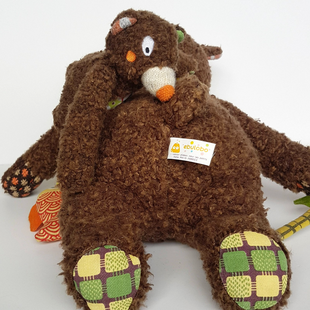 Ebulobo MUM & BABY BEAR Activity 37cm Plush Stuffed Animal Soft Toy Crinkle12