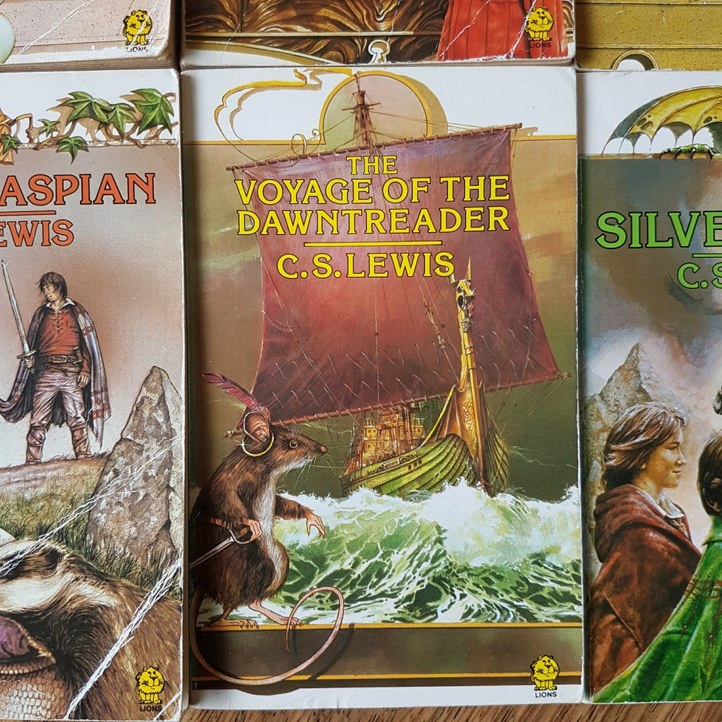 C.S Lewis NARNIA BOOK 1 6 Bundle Lion Witch Caspian Vintage Fiction Fantasy Lot5