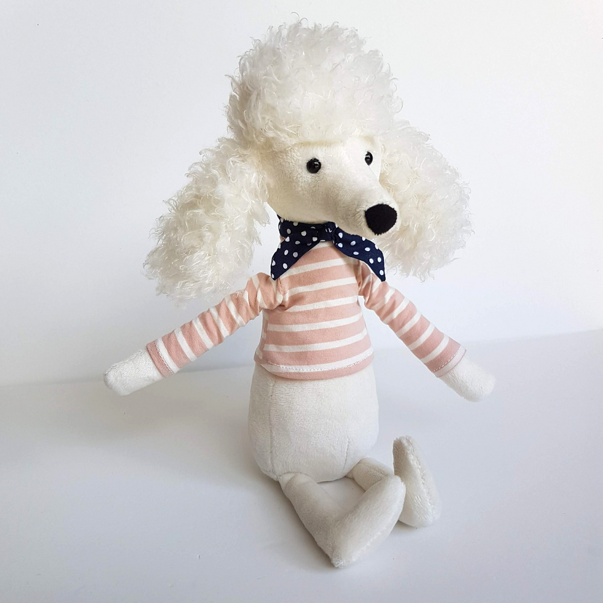 Jellycat BEATNIK BUDDY Poodle Dog Paris White Puppy Soft Toy Stuffed Animal Cute2