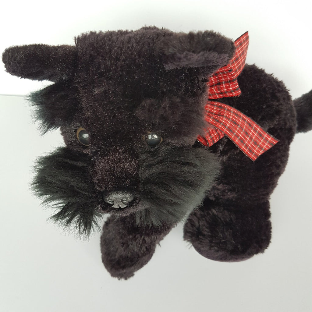 BLACK SCOTTISH TERRIER DOG Plush Toy Stuffed Animal Scruffy Scotch Soft Toy Cute4