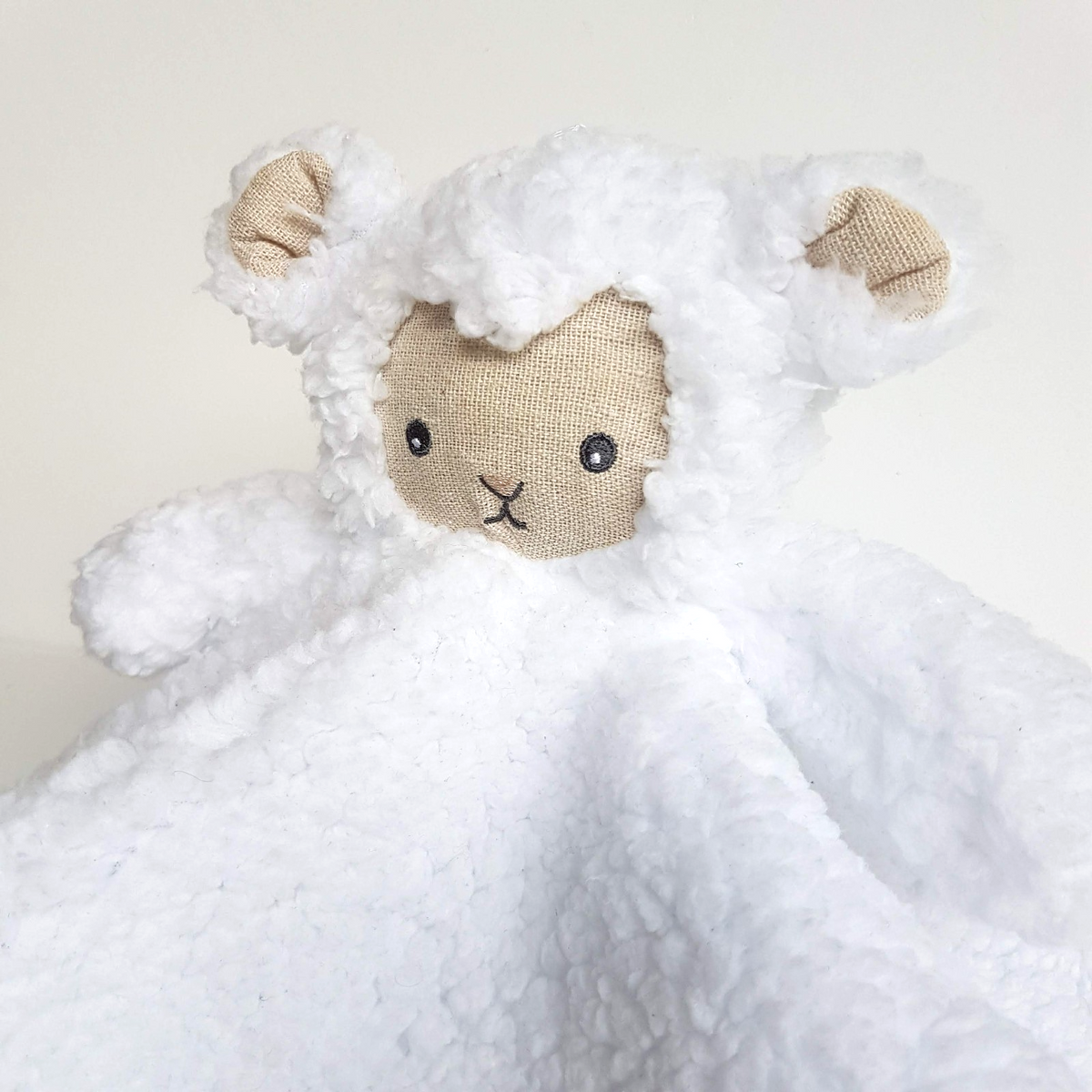 Baby Baby WHITE LAMB Sheep Lovey Security Comforter Sleep Toy Soother Soft Toy2
