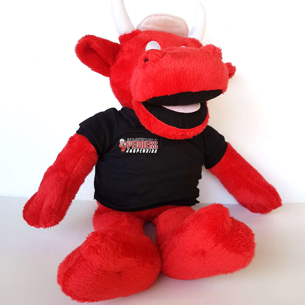PEDDERS SUSPENSION Bull Mascot Plush Car Auto Advertising Merchandise 44cm Toy4