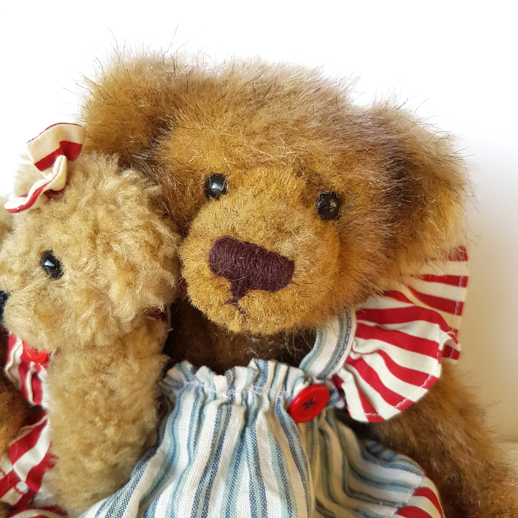 Settler Bears Jointed TEDDY BEAR Mum + Baby Stuffed Animal Soft Toy Cute Dressed6