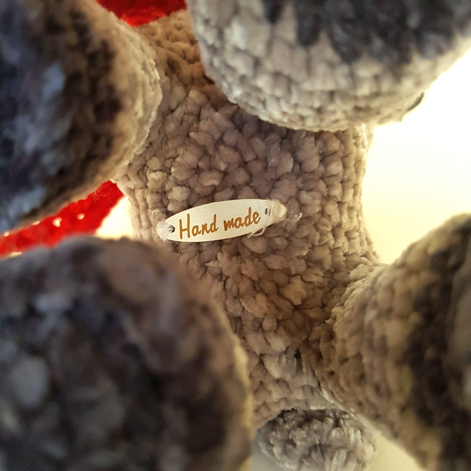 Handmade Crochet CHENILLE CHRISTMAS REINDEER Plush 21cm Soft Toy Stuffed Animal7
