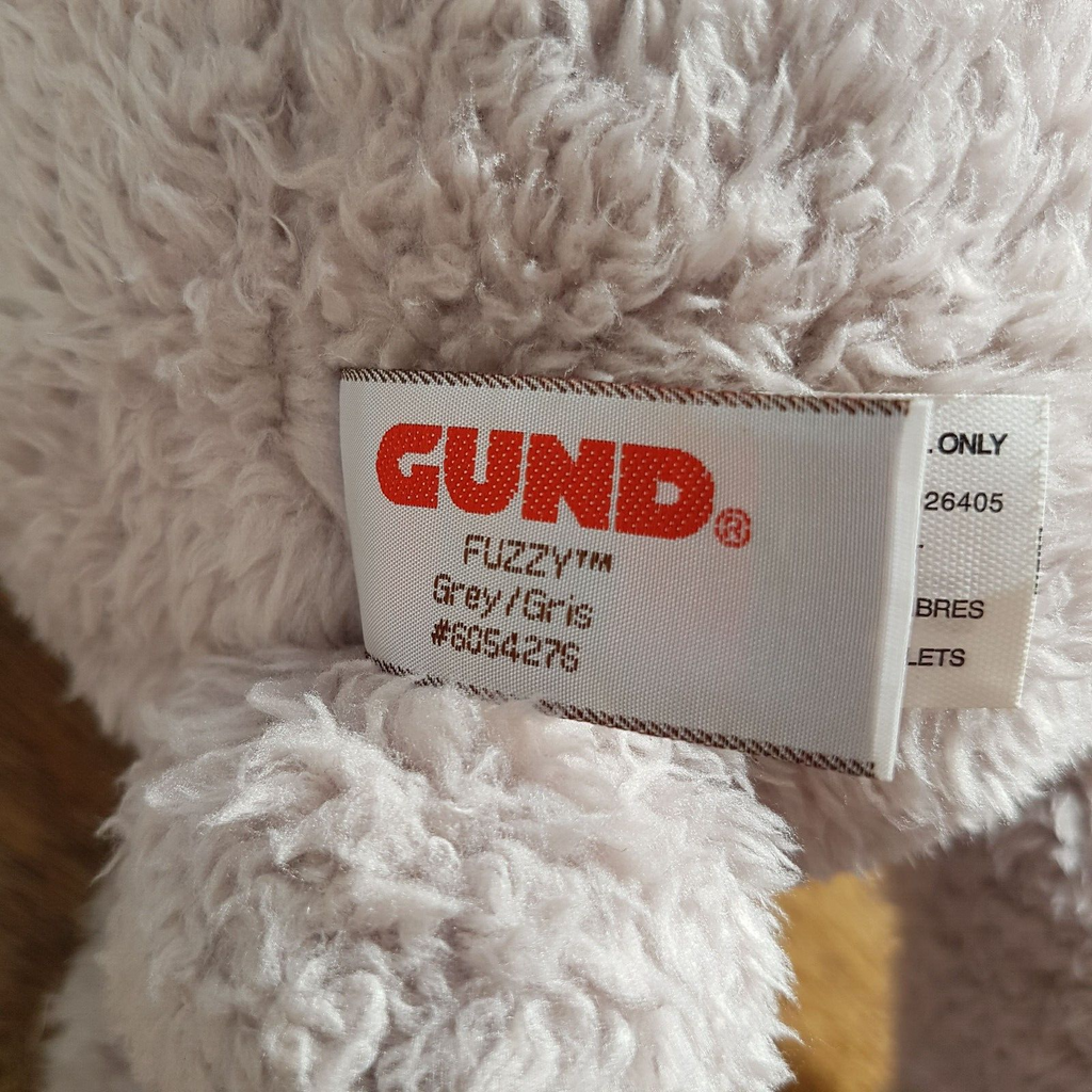 GUND JUMBO 60cm GREY FUZZY Large Gris Teddy Bear Plush Stuffed Animal Soft Toy9
