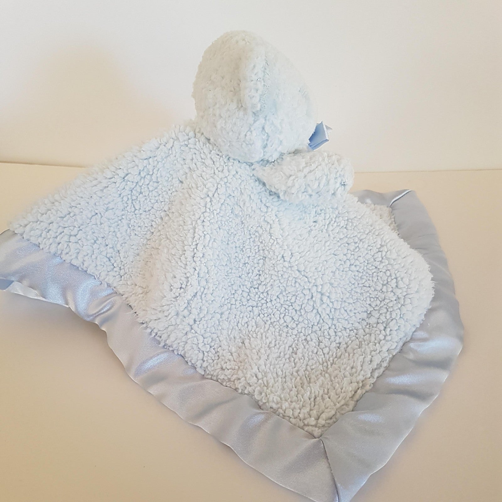 Katie Little BLUE CAR BEAR Lovey Security Blanket Comforter Plush Soft Toy Sleep7