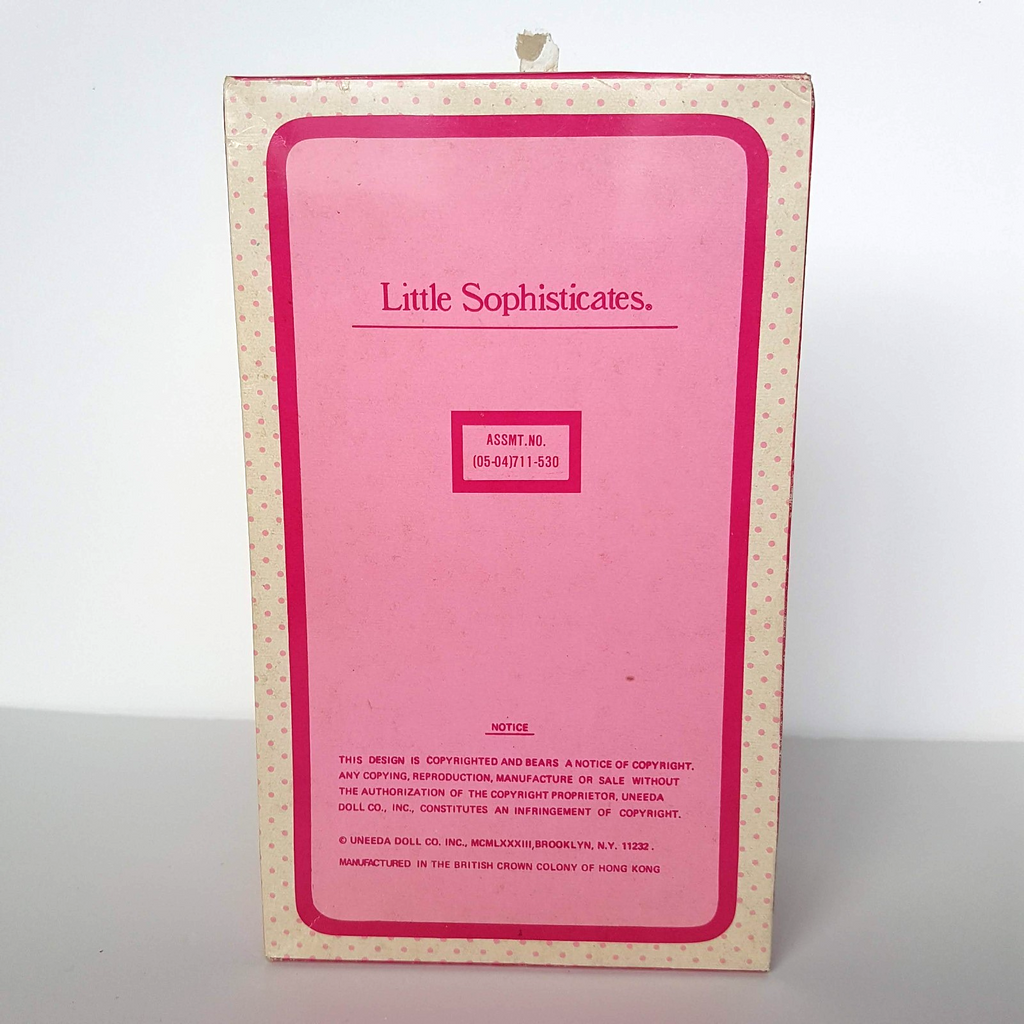 RARE Vintage 1983 UNEEDA LITTLE SOPHISTICATES DOLL BOX 21cm Brunette Collectible14