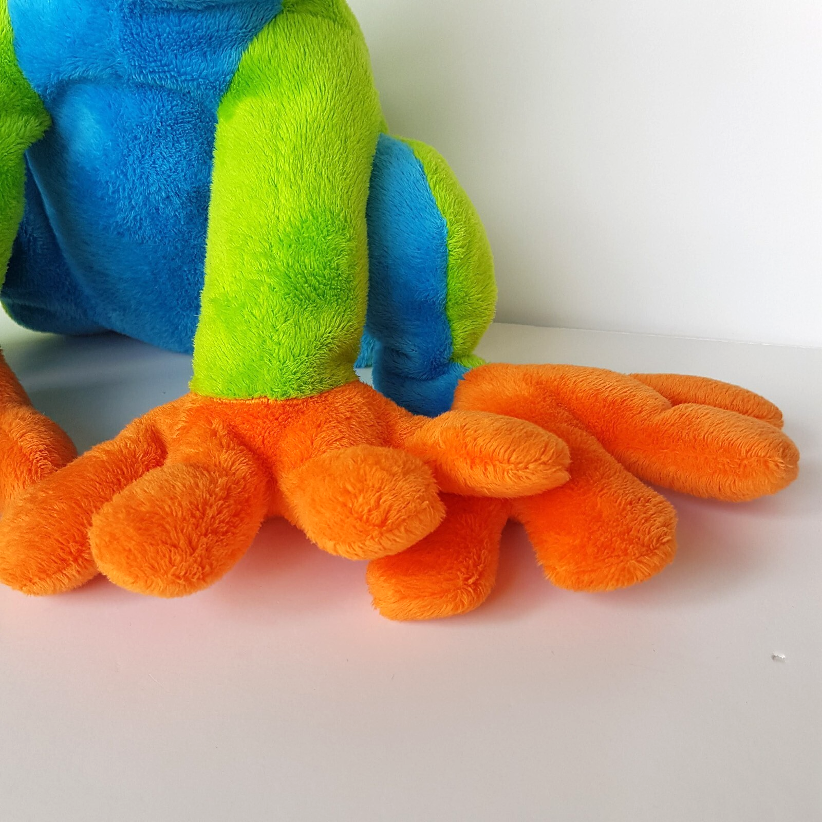 Animal Alley NEON FROG Floppy Big Feet 10" Plush Stuffed Animal Soft Toy Reptile4