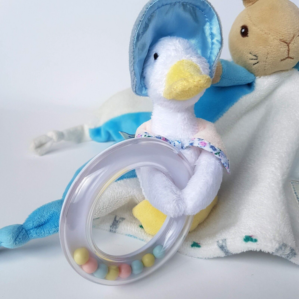 Peter Rabbit BABY TOY BUNDLE Plush Lovey Security Blanket Comforter & Rattle Toy1
