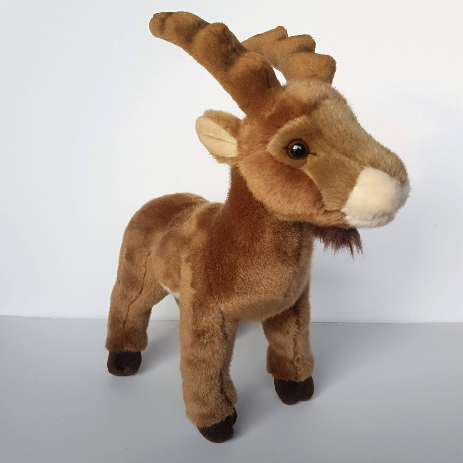 Rare LELLY VENTURELLI IBEX Goat Plush 30cm Stuffed Animal Soft Toy Realistic0