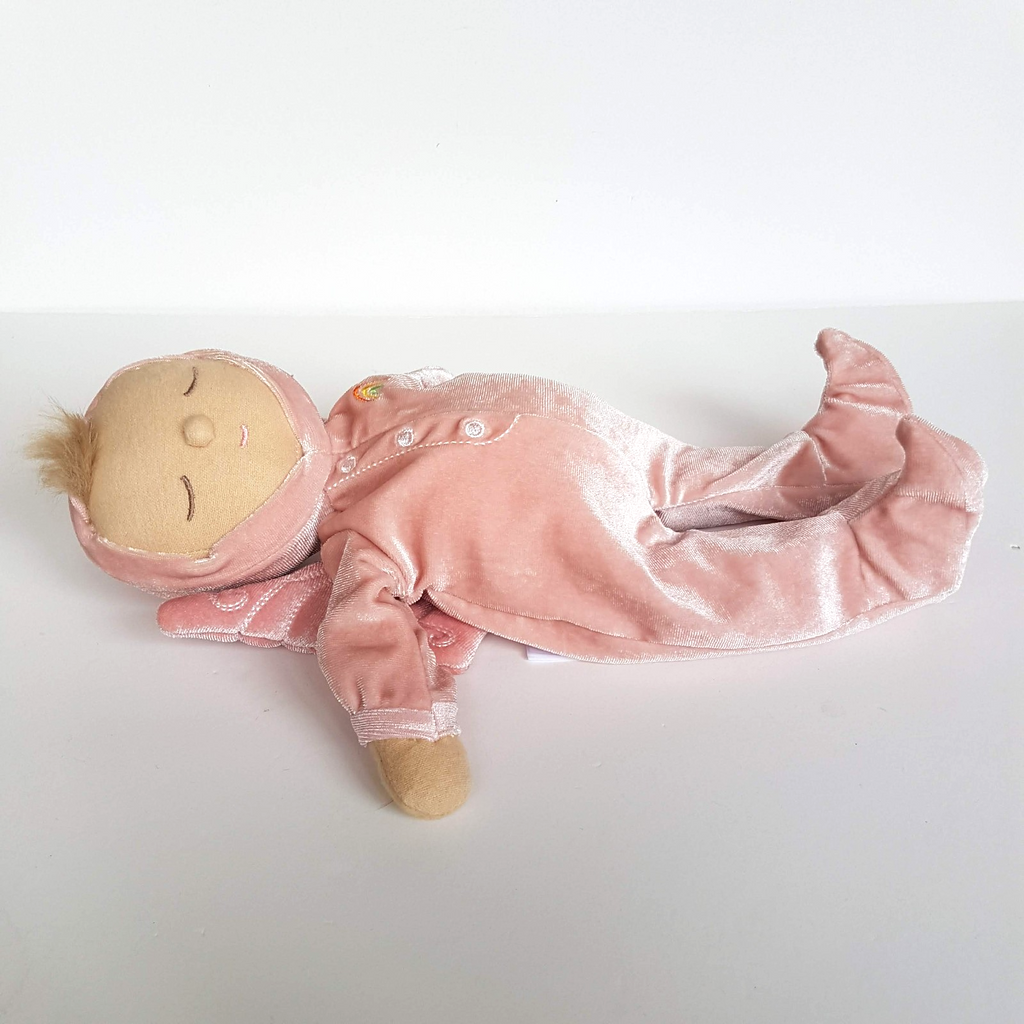 Olli Ella DOZY DINKUMS AURORA Fairy Doll Pink Plush Soft Fabric Doll Sleeping10